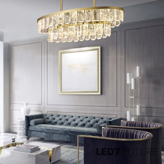 Loft Industry Modern - Wow Oval 2Row Chandelier